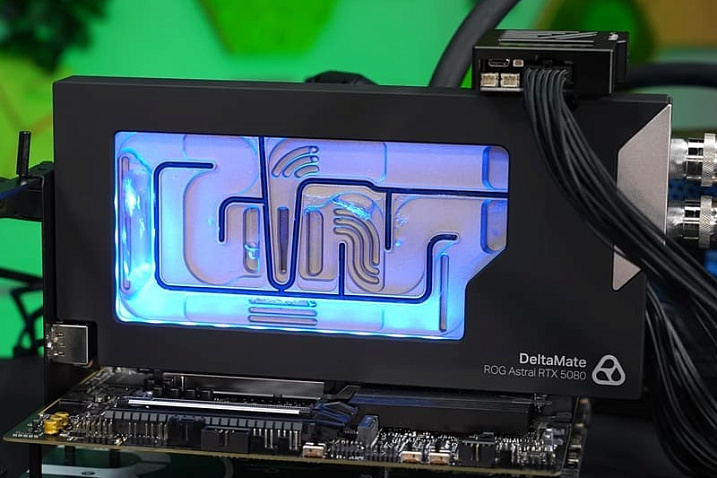 Водоблок TG DeltaMate снижает температуру видеокарты ROG Astral RTX 5080 более чем на 20°C