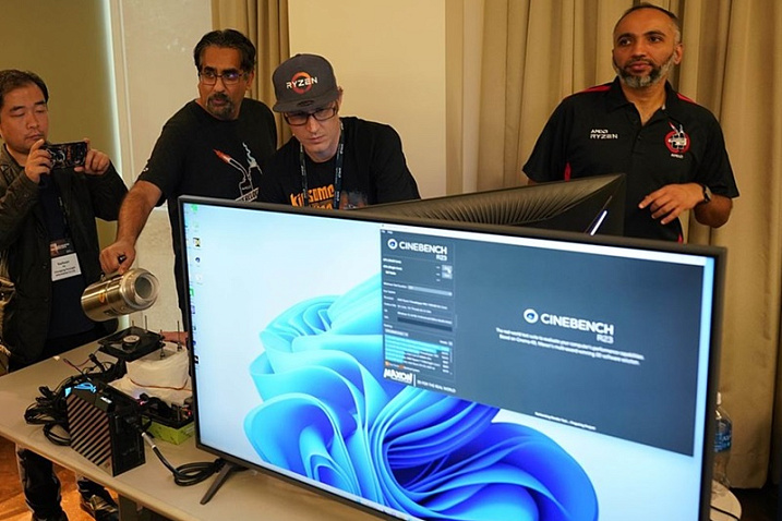 Разогнанный AMD Threadripper PRO 7995WX установил мировой рекорд в Cinebench R23