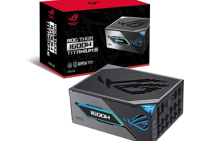 ASUS ROG THOR Titanium III получил два 12V-2x6 и OLED-дисплей на магнитах