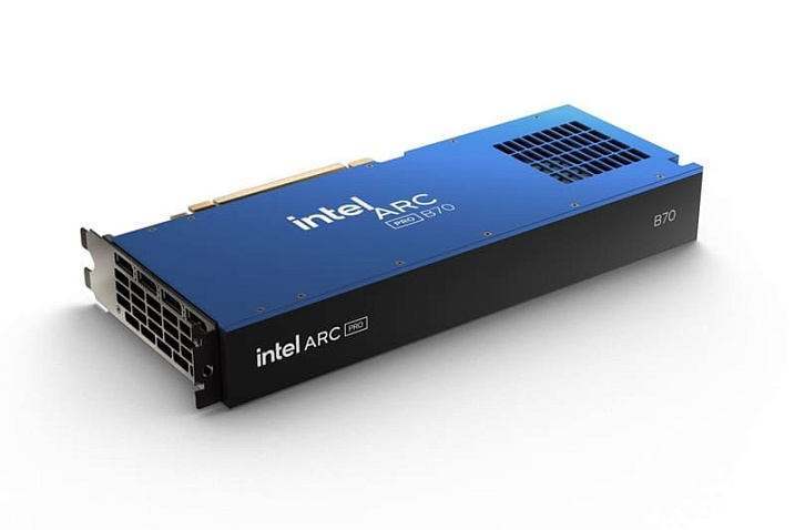 Intel Arc Pro B70 стала самой продаваемой профессиональной видеокартой