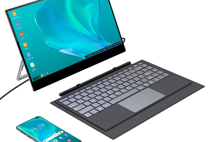 Док-станция UPERFECT X Pro включает в себя 4K-дисплей и клавиатуру