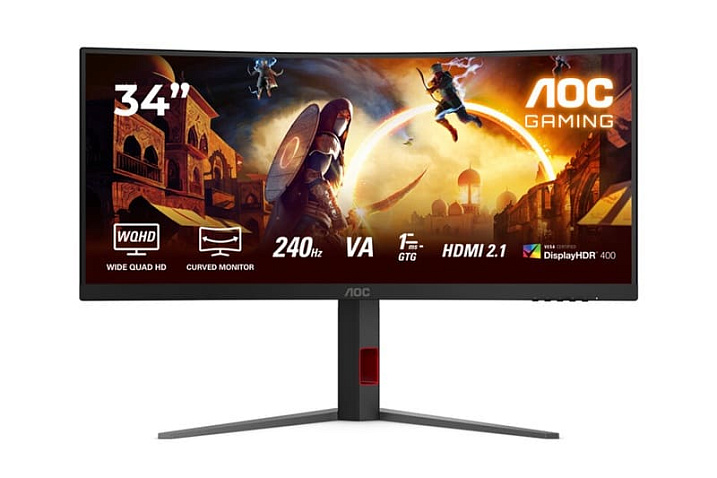 AOC представила высокогерцовые игровые мониторы CU34G4Z и 25G4SXU