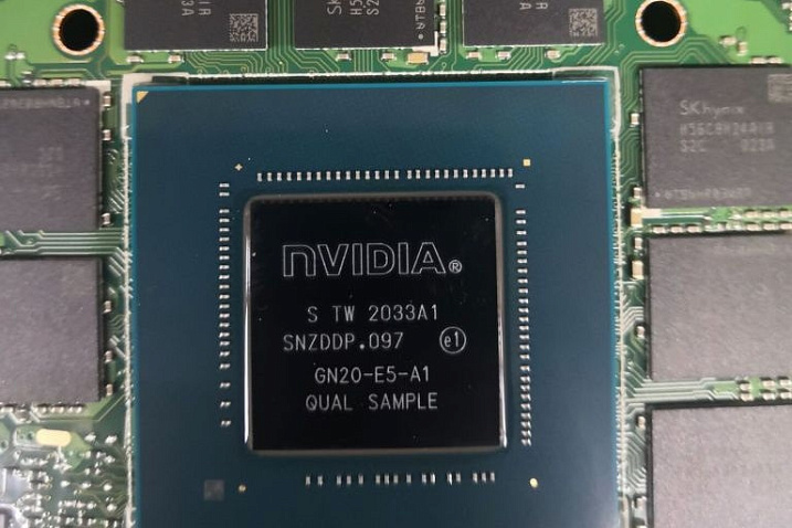 Первая фотография мобильной видеокарты NVIDIA GeForce RTX 3070