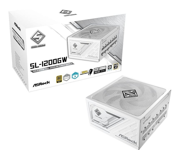 Блок питания ASRock Steel Legend Gold 1200W White