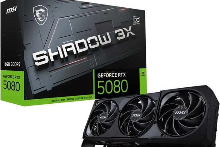 Видеокарты MSI GeForce RTX 5080/5070 Ti Shadow 3X не получили подсветки  