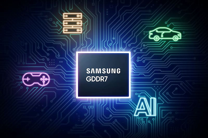 Samsung начала массовое производство GDDR7 со скоростью 28 Гбит/с и объёмом 3 Гбайта