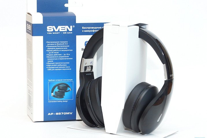 Обзор и тестирование трех Bluetooth-стереогарнитур компании SVEN: AP-B570MV, AP-B250MV, и SEB-B270MV.