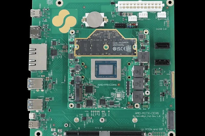 Система SolidRun P100 COMx6 полагается на AMD Ryzen AI Embedded P100 и память LPCAMM2