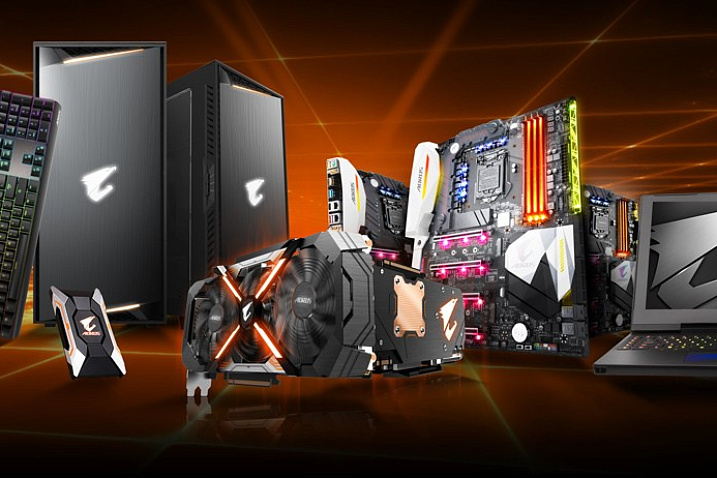 Computex 2017: стенд компании Gigabyte (Aorus)
