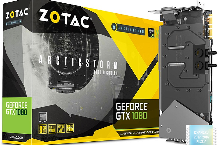 У видеокарты GeForce GTX 1080 Arctic Storm от Zotac будет предустановленное водяное охлаждение