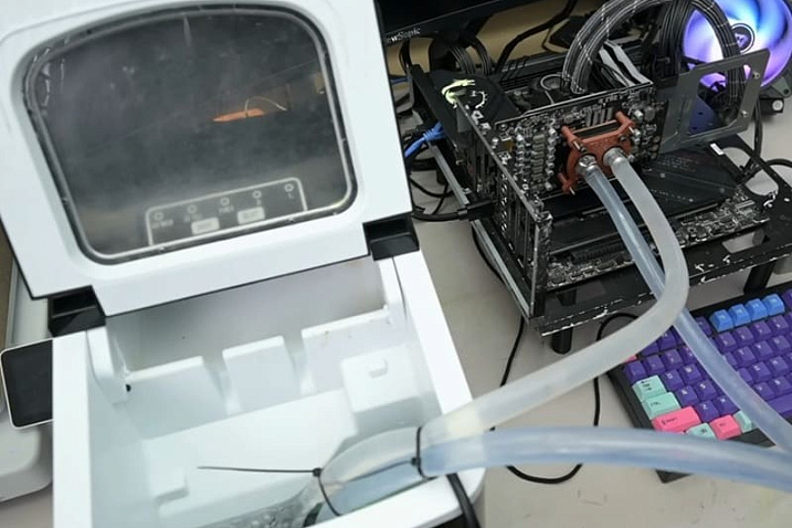 Льдогенератор способен охладить видеокарту GeForce RTX 3060 до 23°C