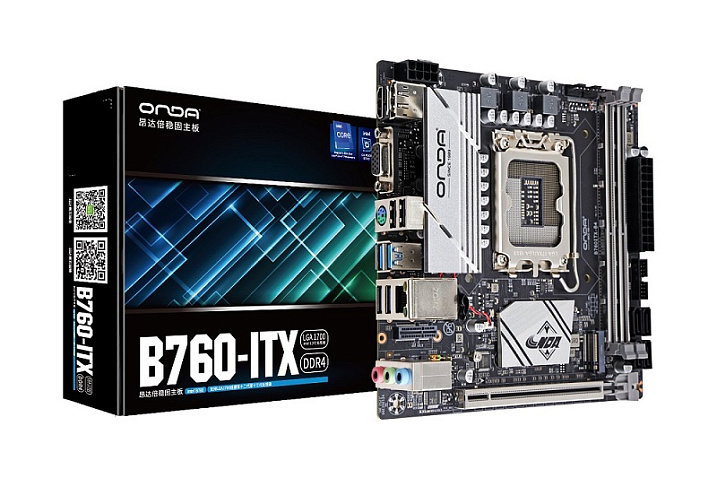 Onda B760-ITX – одна из самых доступных материнских плат с сокетом Intel LGA1700