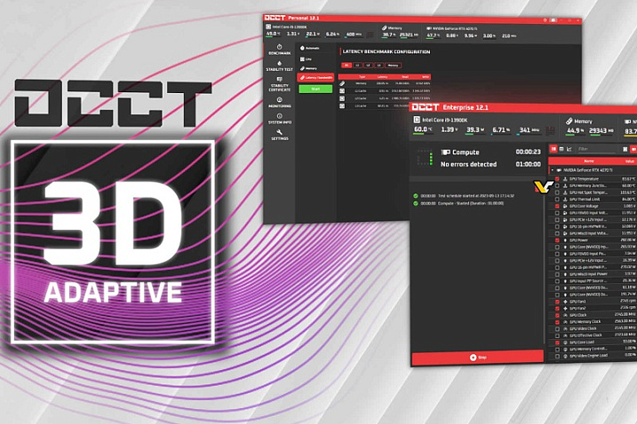 OCCT 12.1.2 получила инструмент 3D Adaptive для тестирования графических процессоров