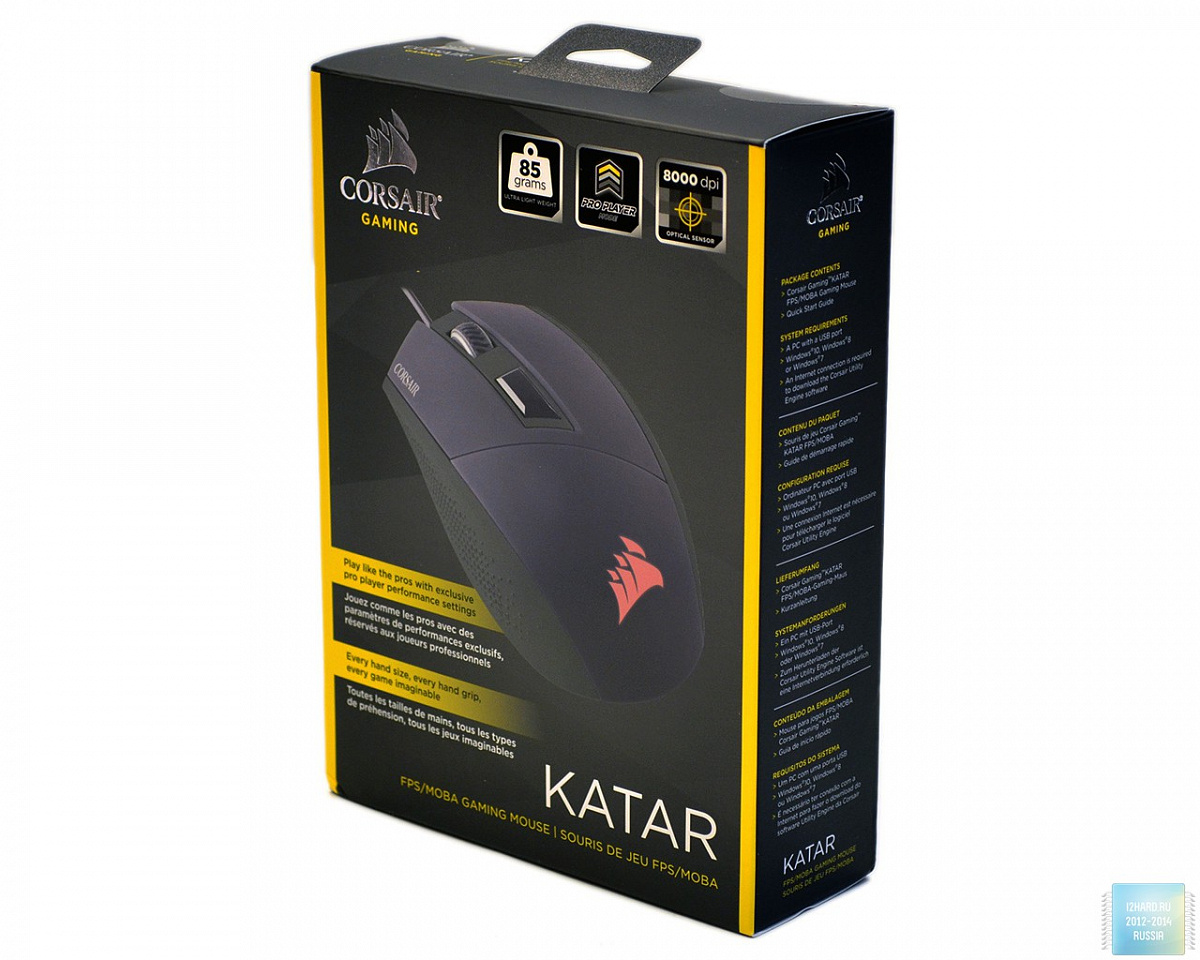 Обзор игровой мыши Corsair Katar: бюджетный класс с предтоповым сенсором —  i2HARD