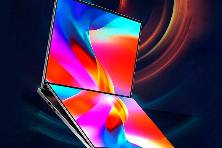 Ноутбук SZBOX DS16 оснащается двумя экранами и не имеет физической клавиатуры