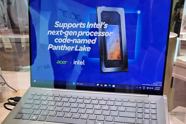 Swift 16 AI будет первым ноутбуком Acer с мобильными Intel Panther Lake
