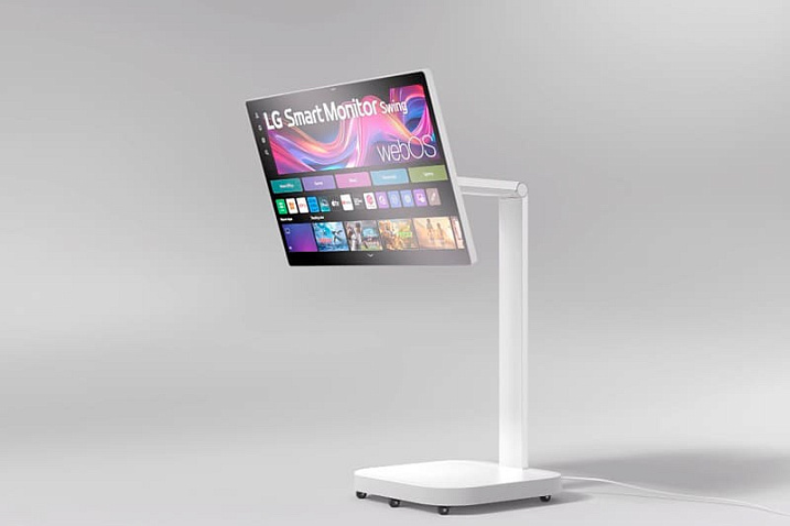 LG Smart Monitor Swing – новый сенсорный монитор с очень гибкой ножкой