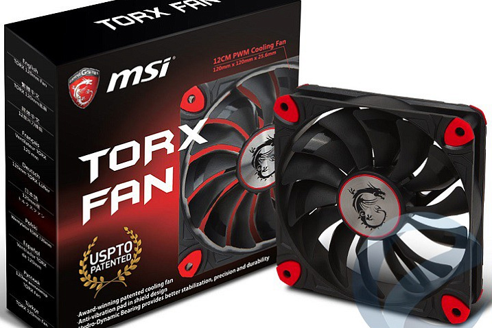 MSI анонсировала 120-мм корпусный вентилятор TORX