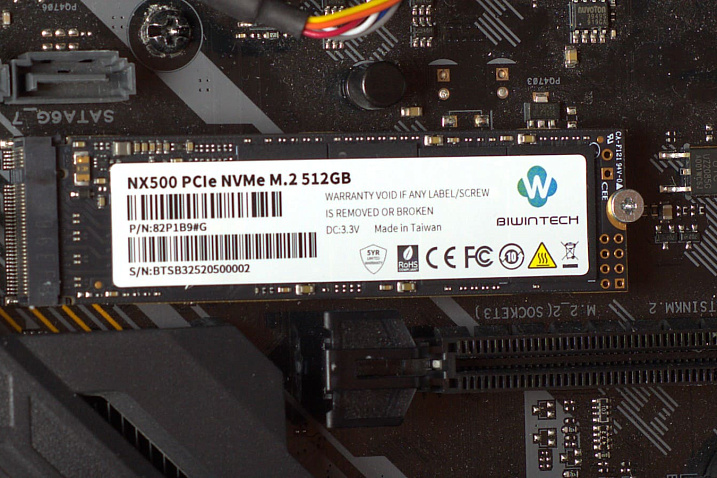 Обзор и тест NVMe SSD накопителя BiwinTech M.2 2280 NVMe PCIe NX500 512Gb 