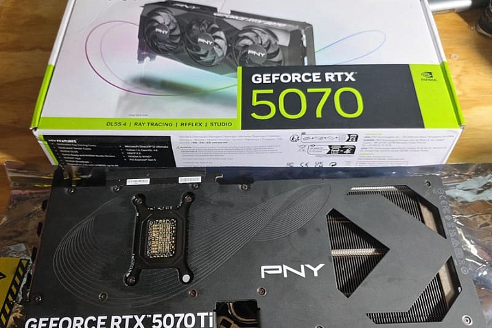 По неизвестной причине PNY заменила проблемную RTX 5070 на RTX 5070 Ti