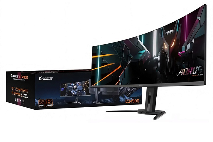 GIGABYTE выпустила QD-OLED монитор AORUS CO49DQ с искусственным интеллектом