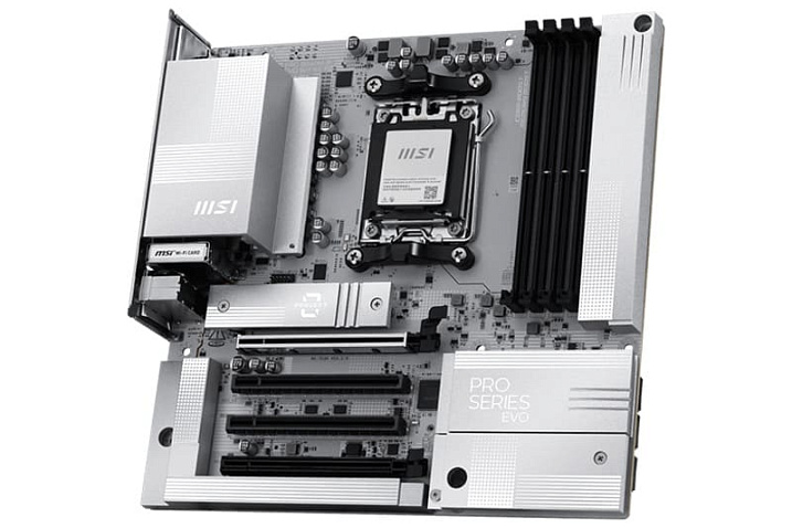 MSI PRO B840M-P EVO PZ – недорогая плата со скрытым расположением разъёмов