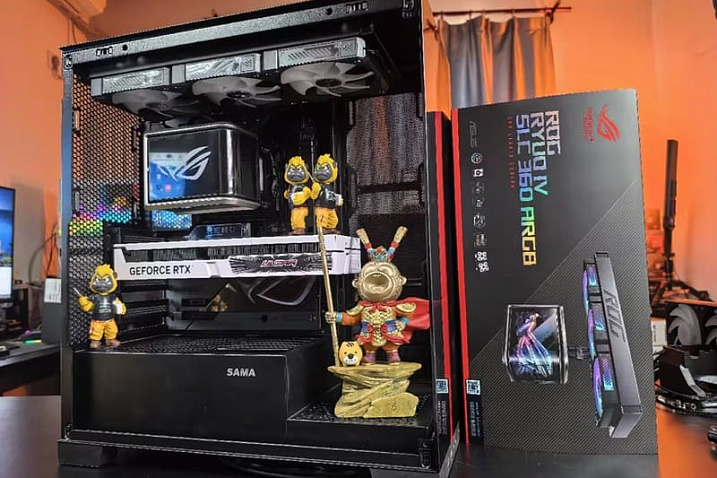 ASUS показала готовящуюся к запуску СЖО ROG RYUO IV SLC с изогнутым OLED-экраном