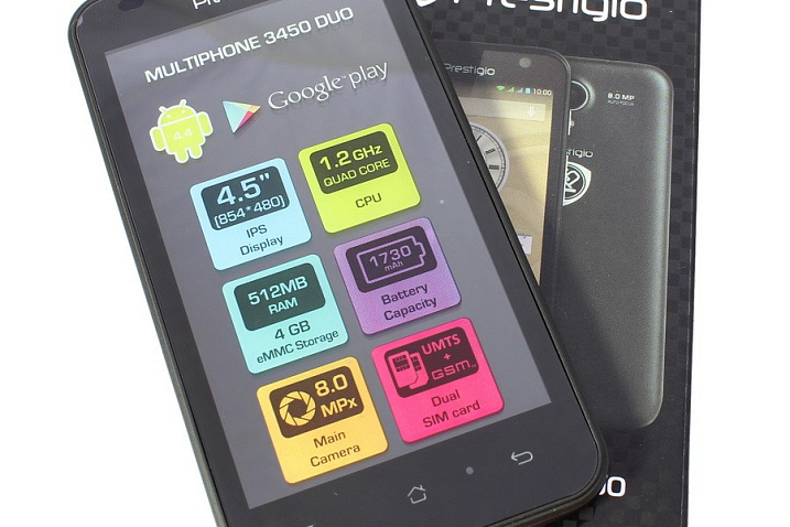 Обзор смартфона Prestigio MultiPhone 3450 DUO
