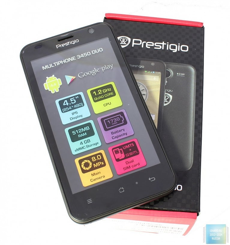 Обзор смартфона Prestigio MultiPhone 3450 DUO
