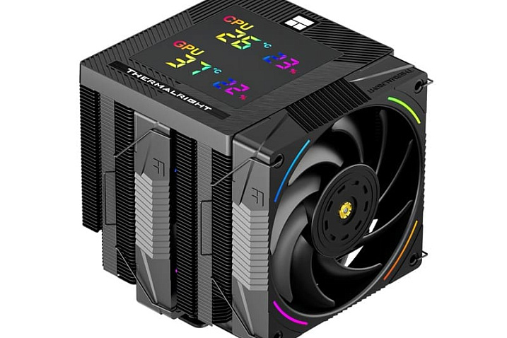 Кулеры Thermalright Phantom Spirit 120 Digital отображают показатели CPU и GPU на крышечке