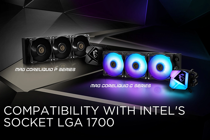 MSI представила две линейки СЖО MAG CORELIQUID с поддержкой сокета Intel LGA1700