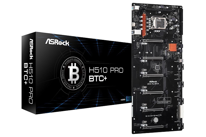 ASRock представила материнскую плату для майнеров H510 Pro BTC+