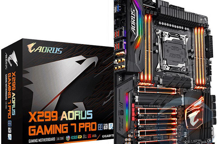 Gigabyte представила материнскую плату X299 Aorus Gaming 7 Pro