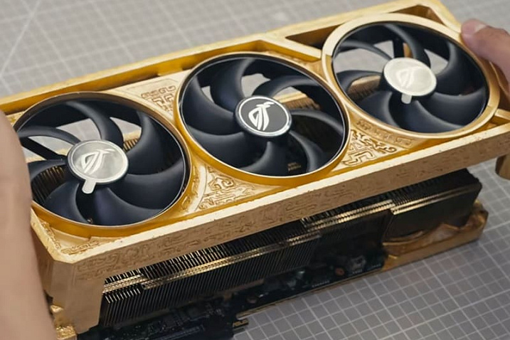 ASUS показала процесс создания уникальной ROG Astral RTX 5090D из 5 килограммов золота
