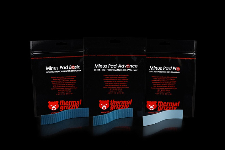 Thermal Grizzly выпустила новые термопрокладки Minus Pad Basic, Advance и Pro  