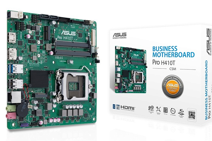 ASUS Pro H410T/CSM – материнская плата для процессоров Intel Comet Lake-S