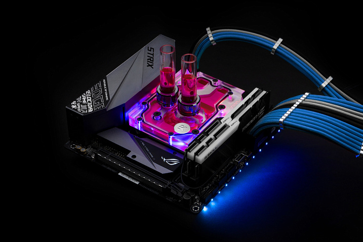 EK выпустила систему водяного охлаждения EK-Momentum ROG Strix Z390-I для материнских плат ROG формата Mini-ITX
