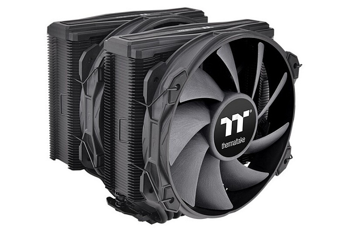 Двухсекционный кулер Thermaltake TOUGHAIR 710 теперь доступен в черном цвете