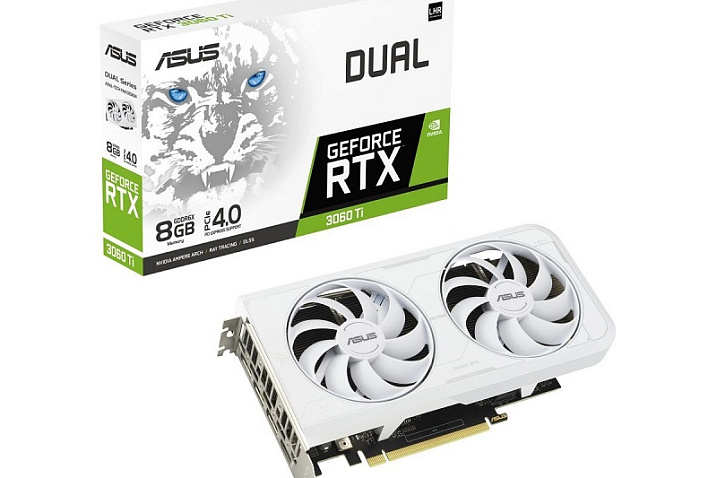 ASUS выпустила белые видеокарты GeForce RTX 3060/Ti Dual White