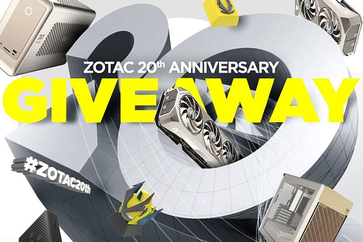 В честь 20-летия ZOTAC разыгрывает уникальные видеокарты