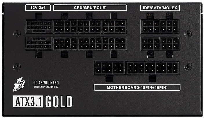 Блок питания 1STPLAYER NGDP Gold 1200W Black