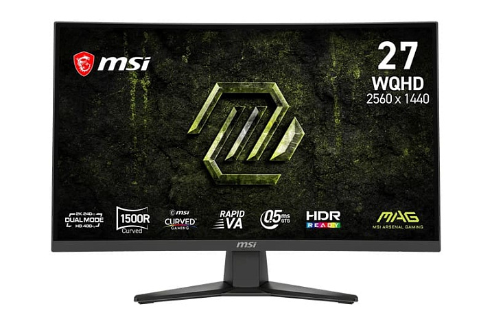 Недорогой монитор MSI MAG 275CQDF X24 предлагает как 1440p/240Hz, так и 720p/400Hz