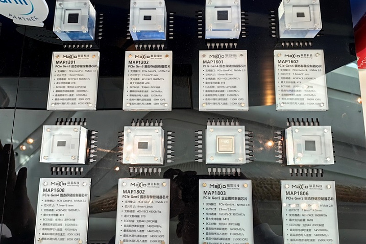Китайская компания Maxio показала контроллеры для накопителей PCI Express 5.0