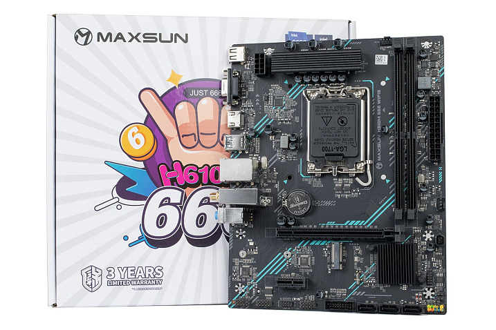 Обзор и тест материнской платы Maxsun MS-H610M 666 WIFI6