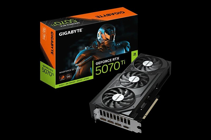 GIGABYTE отказалась от термогеля в видеокарте GeForce RTX 5070 Ti WINDFORCE V2