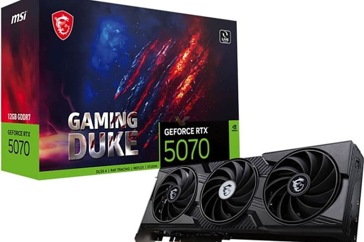 MSI выпустила видеокарту GeForce RTX 5070 GAMING DUKE 3X