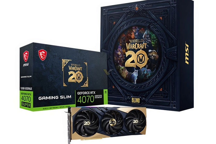 MSI выпустила GeForce RTX 4070 SUPER Gaming Slim World of Warcraft Edition
