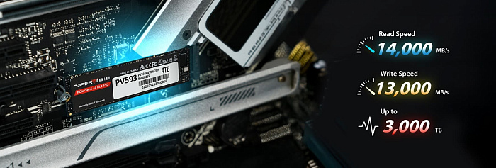 Patriot PV593 полагается на контроллер SM2508 с интерфейсом PCI Express 5.0