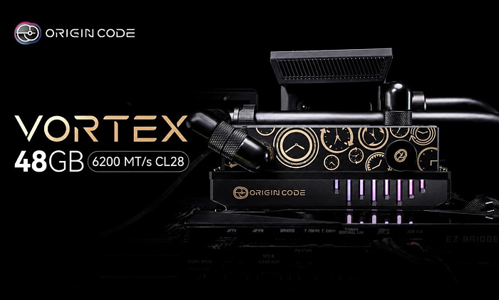 Origin Code оснастила новую память Vortex DDR5-6200 CL28 жидкостным охлаждением
