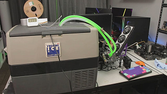 Походный холодильник и шунт-моддинг повышают частоту GeForce RTX 5050 до 3468 MHz
